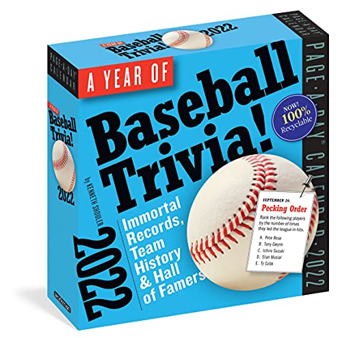 Personalities A Year of Baseball Trivia and Record Setting Moments in Baseball. Page-A-Day Calendar 2022: Celebrating Teams Stats 
