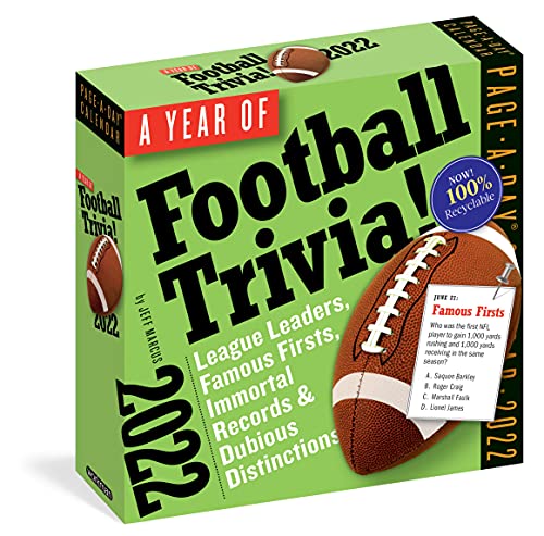 A Year of Football Trivia  Page A Day Calendar 2022  All Things Football All Year Long 