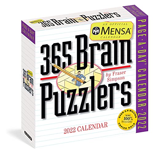 Imagen de archivo de Mensa 365 Brain Puzzlers Page-A-Day Calendar 2022: A brain busting year of tough pangrams, word ladders, logic challenges, number sequences, and more. a la venta por Big River Books