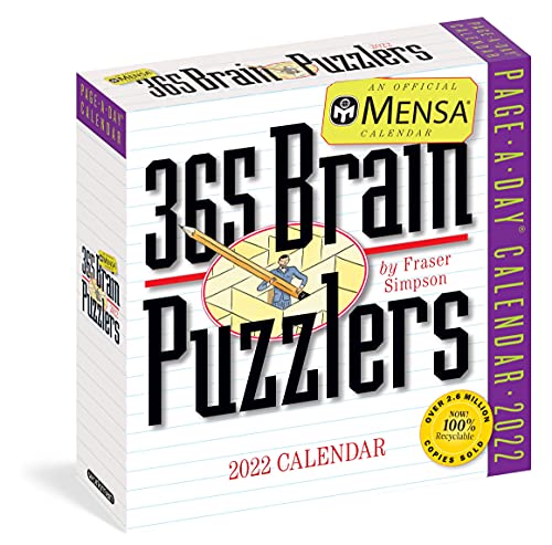 9781523513246: 2022 Mensa 365 Brain Puzzlers: A Brain Busting Year of Tough Pangrams, Word Ladders, Logic Challenges, Number Sequences, and More.
