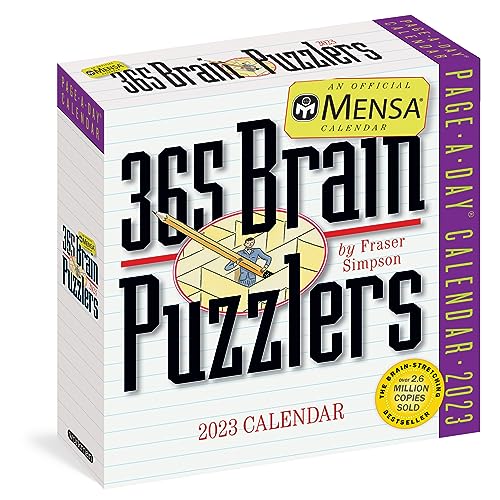Beispielbild fr Mensa 365 Brain Puzzlers 2023 Calendar: Word Puzzles, Logic Challenges, Number Problems, and More zum Verkauf von WorldofBooks