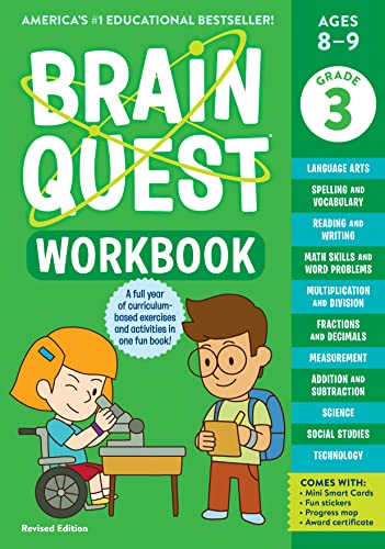 Beispielbild fr Brain Quest Workbook: 3rd Grade (Revised Edition) (Brain Quest Workbooks) zum Verkauf von Monster Bookshop