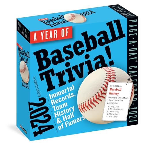 Imagen de archivo de A Year of Baseball Trivia! Page-A-Day Calendar 2024: Immortal Records, Team History & Hall of Famers a la venta por GF Books, Inc.