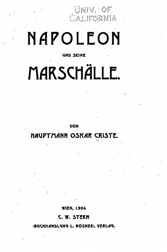 9781523750689: Napoleon und seine Marschlle (German Edition)