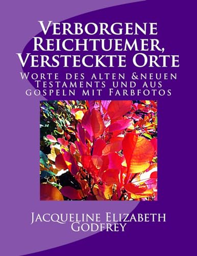 Beispielbild fr Verborgene Reichtuemer, Versteckte Orte: Worte von Gospeln und des Alten und Neuen Testamente mit Farbfotos (German Edition) zum Verkauf von Lucky's Textbooks