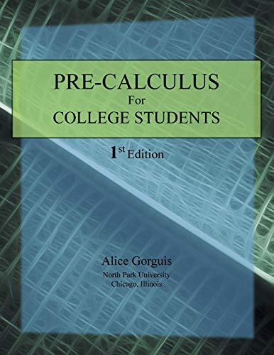 Beispielbild fr Pre-Calculus for College Students : 1st Edition zum Verkauf von Better World Books