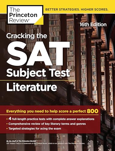 Stock image for Cracking the SAT Subject Test in Literature, 16th Edition : Everything You Need to Help Score a Perfect 800 for sale by Better World Books