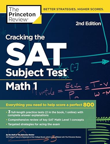 Beispielbild fr Cracking the SAT Subject Test in Math 1, 2nd Edition: Everything You Need to Help Score a Perfect 800 (College Test Preparation) zum Verkauf von BooksRun