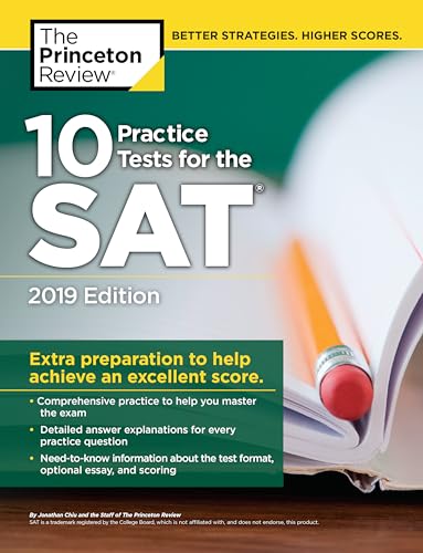 Stock image for 10 Practice Tests for the SAT, 2019 Edition : Extra Preparation to Help Achieve an Excellent Score for sale by Better World Books: West