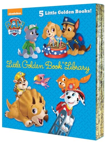 Stock image for PAW Patrol Little Golden Book Library (PAW Patrol): Itty-Bitty Kitty Rescue; Puppy Birthday!; Pirate Pups; All-Star Pups!; Jurassic Bark! for sale by Ergodebooks