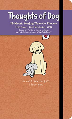 9781524863999: Thoughts of Dog 16-Month 2021-2022 Weekly/Monthly Planner Calendar