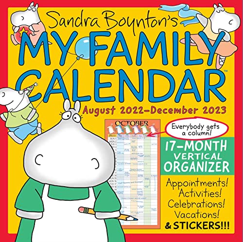 Sandra Boynton s My Family Calendar 17 Month 2022 2023 Family Wall Calendar