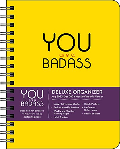 Stock image for You Are a Badass Deluxe Organizer 17-Month 2023-2024 Monthly/Weekly Planner Cale for sale by Blue Vase Books