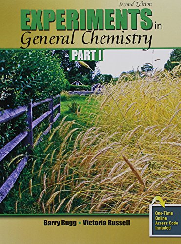Stock image for Experiments in General Chemistry Part I for sale by Better World Books