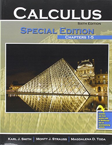 Beispielbild fr Calculus: Special Edition: Chapters 1-5 (W/ Webassign) zum Verkauf von BookHolders