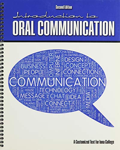 Beispielbild fr Introduction to Oral Communication: A Customized Text for Iona College zum Verkauf von Irish Booksellers