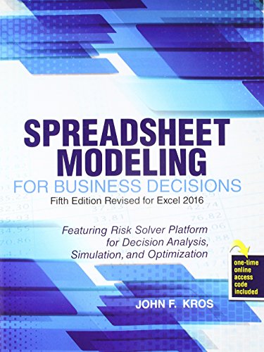 Stock image for Spreadsheet Modeling for Business Decisions for sale by Textbooks_Source