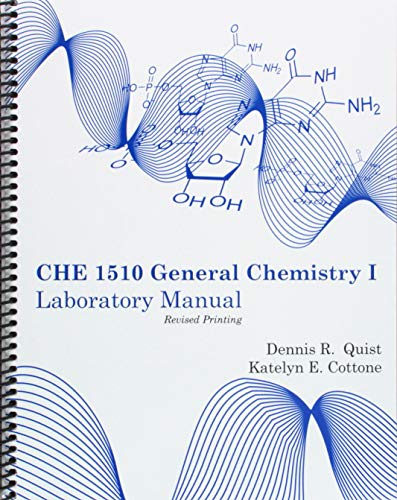 Beispielbild fr CHE 1510-General Chemistry I Laboratory Manual zum Verkauf von Better World Books