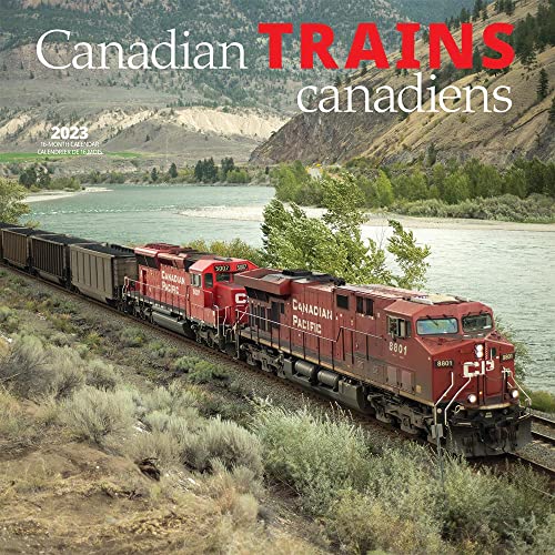 Stock image for Canadian Trains | 2023 12 x 24 Inch Monthly Square Wall Calendar | English/French Bilingual | Wyman Publishing | Heavy Machinery Transportation (English and French Edition) for sale by GF Books, Inc.