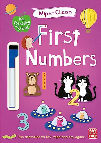 9781526380104: First Numbers: Wipe-clean book with pen (I'm Starting School) [Paperback] [Apr 05, 2017] Pat-A-Cake and Becky Down