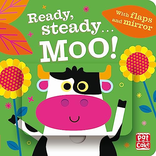 Stock image for Moo!: Board book with flaps and mirror for sale by WorldofBooks