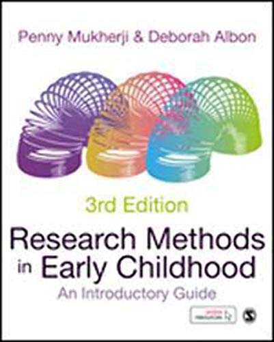 Imagen de archivo de Research Methods in Early Childhood: An Introductory Guide a la venta por Books Unplugged