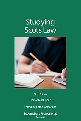 Beispielbild fr Studying Scots Law zum Verkauf von Blackwell's