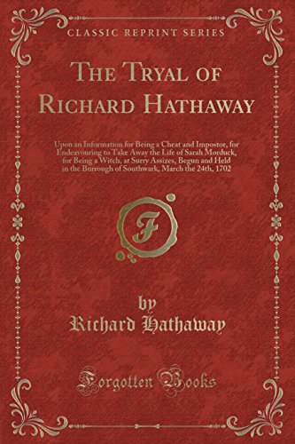 Stock image for The Tryal of Richard Hathaway for sale by PBShop.store US