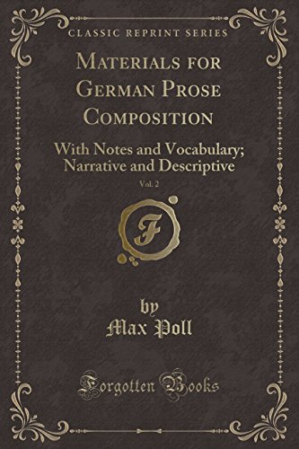 Stock image for Materials for German Prose Composition, Vol. 2 for sale by PBShop.store US