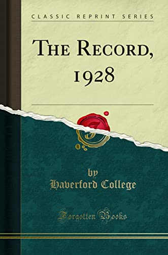 Stock image for The Record, 1928 (Classic Reprint) for sale by PBShop.store US