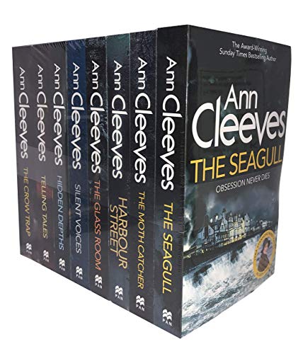 Stock image for Ann Cleeves TV Vera Stanhope Series Collection 8 Books Set (Telling Tales, Harbour Street, Silent Voices, Hidden Depths, The Glass Room, The Seagull, The Moth Catcher) for sale by GF Books, Inc.