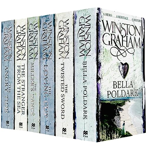 Stock image for Poldark by Winston Graham Series Books 7 - 12 Gift Box Set Collection Set (Angry Tide, Stranger From The Sea, Miller's Dance, Loving Cup, Twisted Sword & Bella Poldark) for sale by Ergodebooks