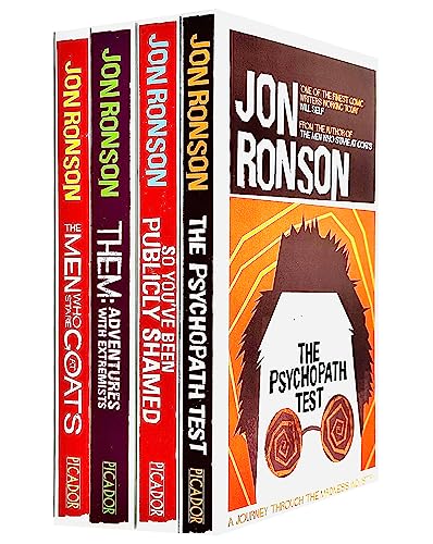 Stock image for Jon Ronson 4 Books Bundle Collection Set (The Psychopath Test, So You've Been Publicly Shamed, Them: Adventures With Extremists The Man Who Stare At Goats) for sale by Wizard Books
