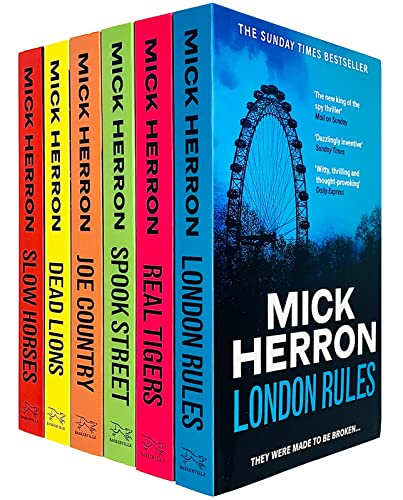 Stock image for Slough House Thriller Series Books 1 - 6 Collection Box Set by Mick Herron (Slow Horses, Dead Lions, Real Tigers, Spook Street, London Rules & Joe Country) for sale by Book Deals