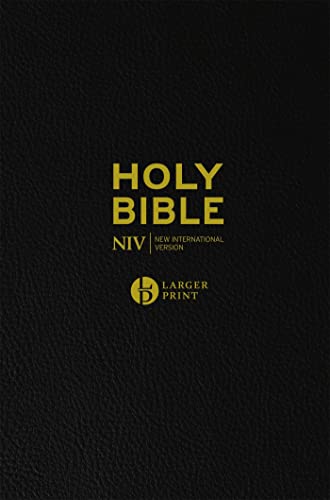 Stock image for NIV Larger Print Black Leather Bible for sale by Chiron Media