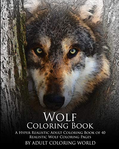 Stock image for Wolf Coloring Book: A Hyper Realistic Adult Coloring Book of 40 Realistic Wolf Coloring Pages (Advanced Adult Coloring Books) for sale by Dream Books Co.