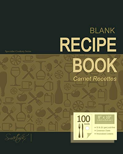 Stock image for Blank Recipe Book: Recipe Journal ( Gifts for Foodies / Cooks / Chefs / Cooking ) [ Softback * Large Notebook * 100 Spacious Record Pages * Formal ] . - Specialist Composition Books for Cookery) for sale by Ergodebooks