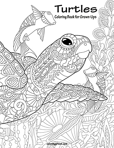 Imagen de archivo de Turtles Coloring Book for Grown-Ups 1 a la venta por BooksRun