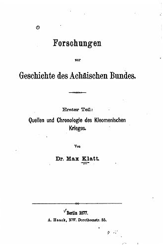 Stock image for Forschungen zur Geschichte des Achischen Bundes (German Edition) for sale by Lucky's Textbooks