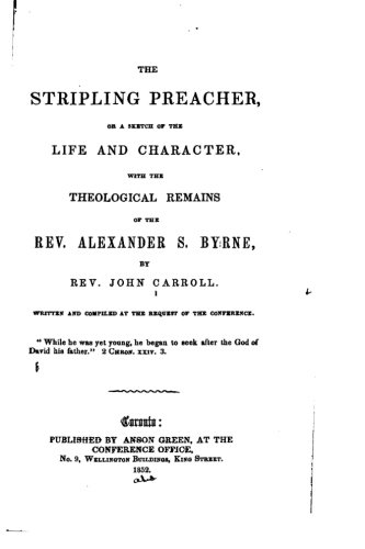 9781530601950: The Stripling Preacher, Or, A Sketch of the Life and Character