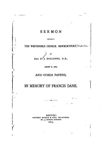 Stock image for Sermon Preached in the Whitefield Church, Newburyport, by Rev S.J. Spalding for sale by Lucky's Textbooks