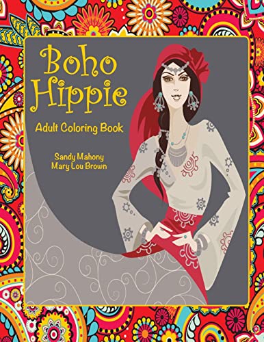 Imagen de archivo de Boho Hippie Adult Coloring Book a la venta por Lucky's Textbooks