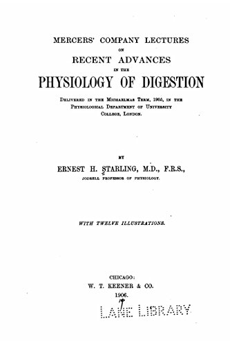 Imagen de archivo de Mercers' Company Lectures on Recent Advances in the Physiology of Digestion a la venta por THE SAINT BOOKSTORE
