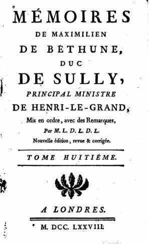 9781530847860: Mmoires de Maximilien de Bthune, Duc de Sully