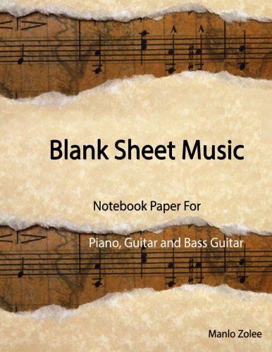 Imagen de archivo de Blank Sheet Music : Notebook Paper For Piano, Guitar ,Bass Guitar: Manuscript Paper Standard,Guitar Tablature,Blank Manuscript Pages with Staff and Tab Lines, 100 Blank Staff and Tab Pages a la venta por Revaluation Books