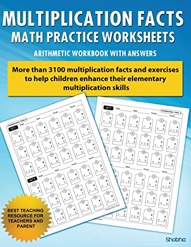 Stock image for Multiplication Facts Math Worksheet Practice Arithmetic Workbook With Answers: Daily Practice guide for elementary students for sale by SecondSale