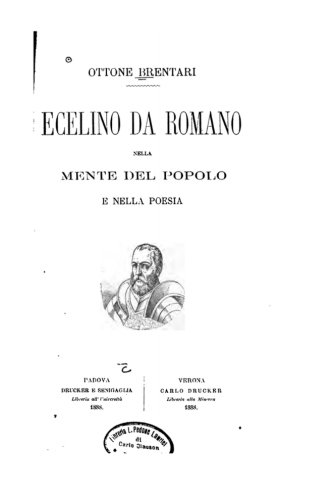 9781530954230: Ecelino da Romano nella mente del popolo e nella poesia