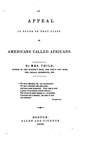 Beispielbild fr An Appeal in Favor of That Class of Americans Called Africans zum Verkauf von THE SAINT BOOKSTORE