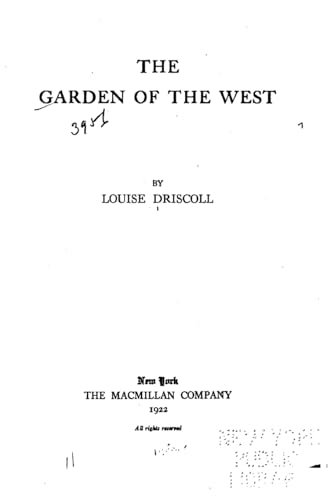 Imagen de archivo de The Garden of the West a la venta por THE SAINT BOOKSTORE