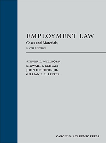 Beispielbild fr Employment Law: Cases and Materials zum Verkauf von Textbooks_Source